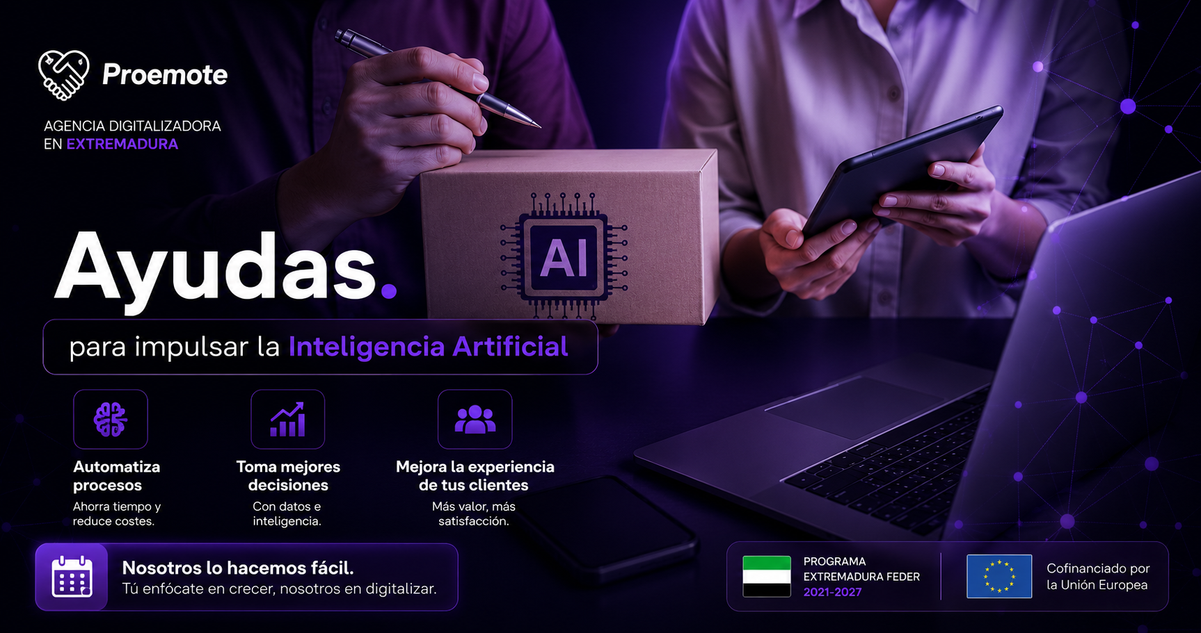 Subvenciones Inteligencia Artificial autónomos y pymes Extremadura 2026 - Junta de Extremadura - Proemote agencia gestora